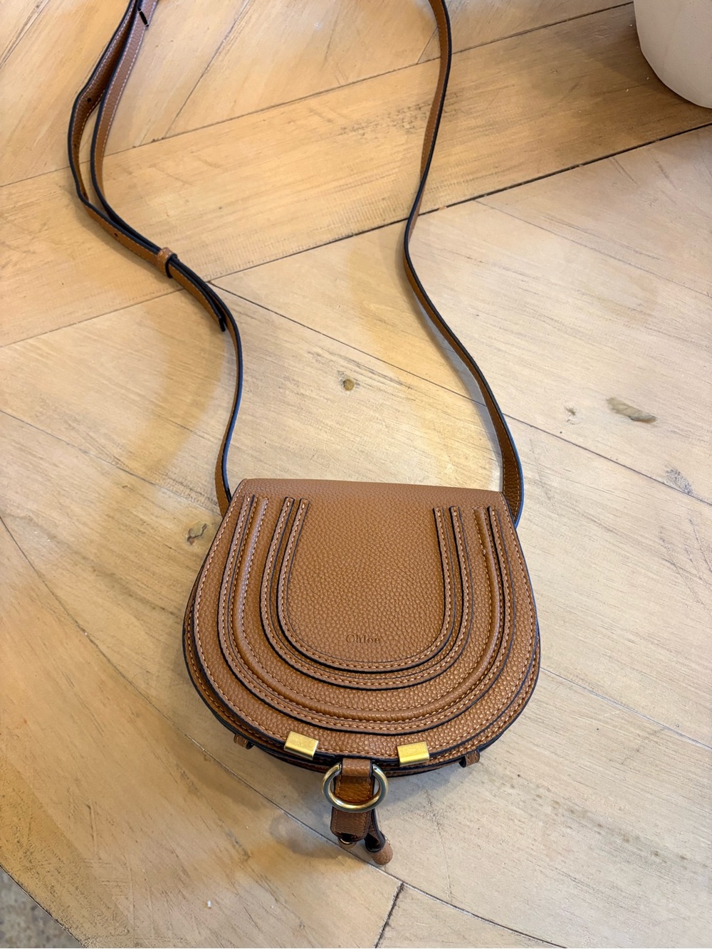 Crossbody Saddle Bag in Brown